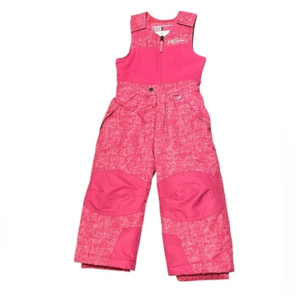 4T Pink Snow Pants Bibs Overalls 32 Degree Weatherproof Kids Girls Ski